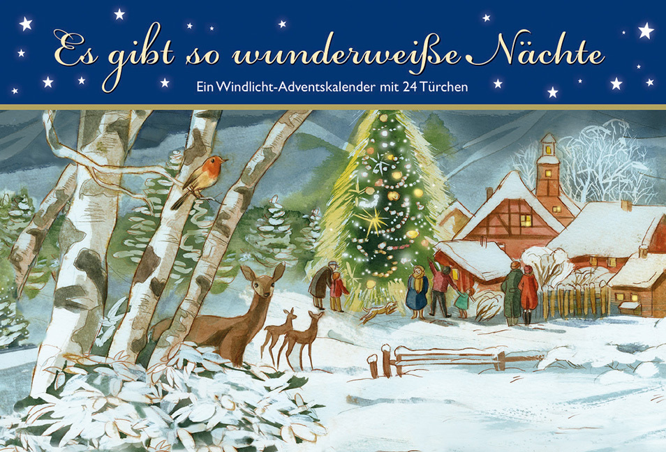 Es gibt so wunderweiße Nächte. Ein Windlicht-Adventskalender mit 24 Türchen main product photo