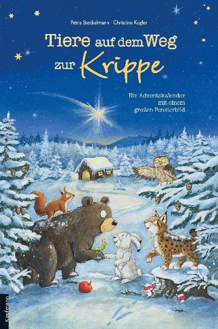 Tiere auf dem Weg zur Krippe. Ein Adventskalender mit einem großen Fensterbild main product photo