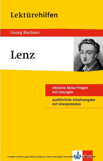 Klett Lektürehilfen - Georg Büchner, Lenz main product photo