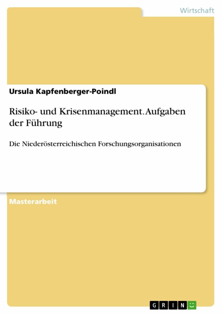 Risiko- und Krisenmanagement. Aufgaben der Führung main product photo