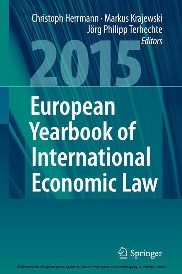 European Yearbook of International Economic Law 2015 main product photo