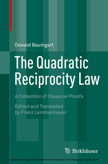 The Quadratic Reciprocity Law main product photo