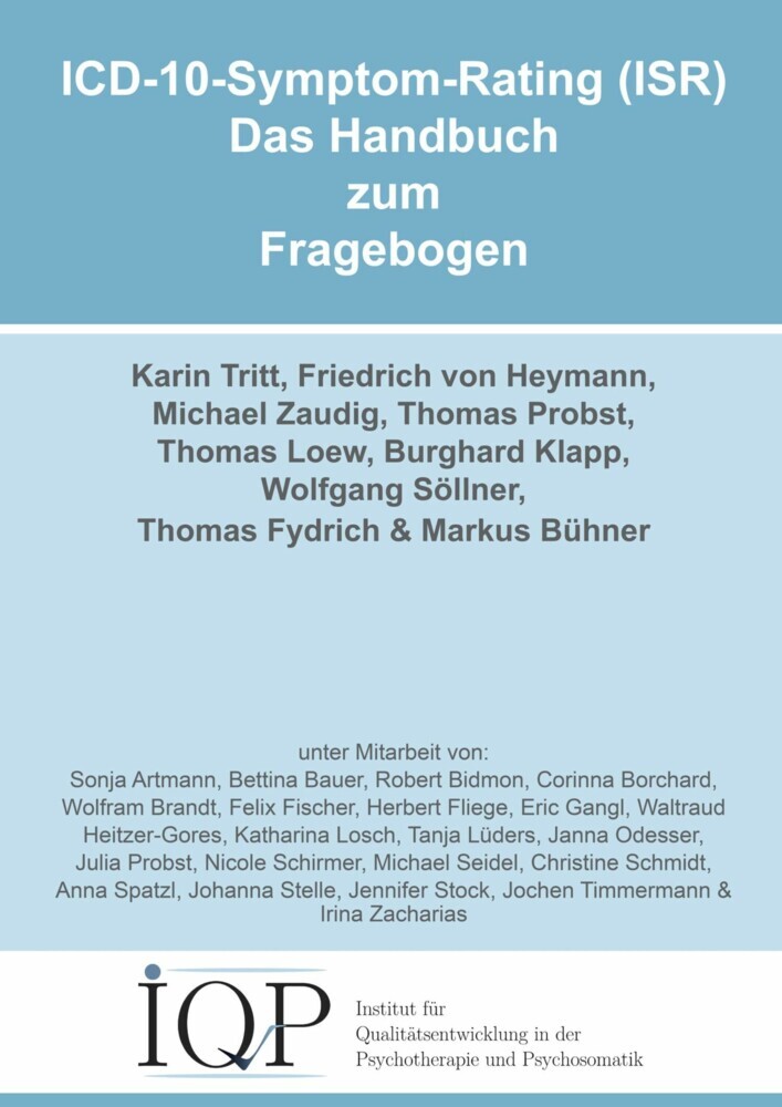 ICD-10-Symptom-Rating (ISR) - Das Handbuch zum Fragebogen main product photo