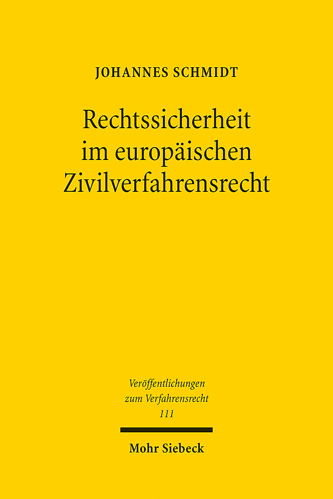 Rechtssicherheit im europäischen Zivilverfahrensrecht main product photo
