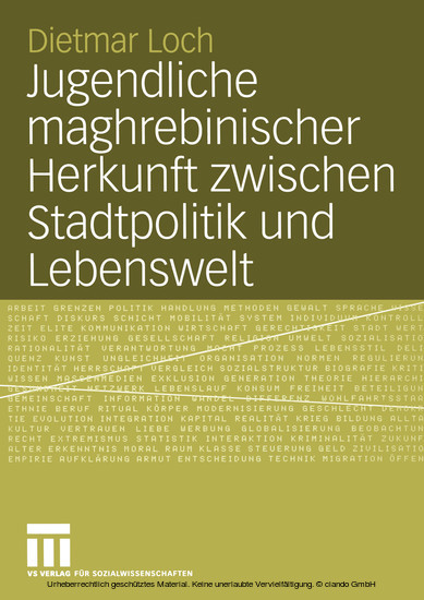 Jugendliche maghrebinischer Herkunft zwischen Stadtpolitik und Lebenswelt main product photo