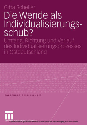 Die Wende als Individualisierungsschub?