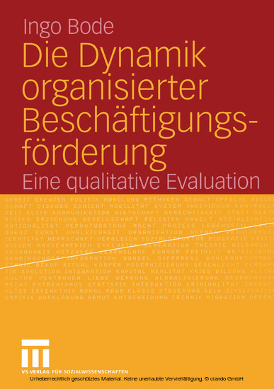 Die Dynamik organisierter Beschäftigungsförderung main product photo