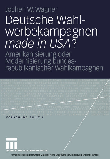 Deutsche Wahlwerbekampagnen made in USA? main product photo