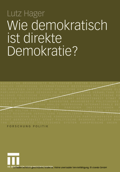 Wie demokratisch ist direkte Demokratie? main product photo