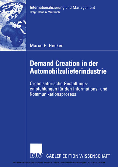 Demand Creation in der Automobilzulieferindustrie main product photo