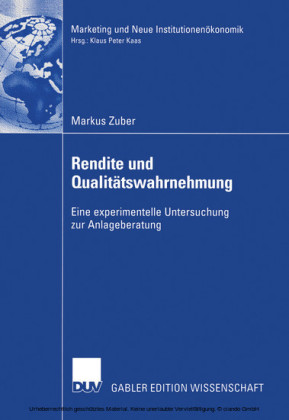 Rendite und Qualitätswahrnehmung