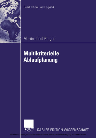 Multikriterielle Ablaufplanung main product photo