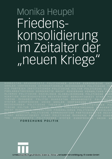 Friedenskonsolidierung im Zeitalter der 'neuen Kriege' main product photo
