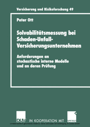 Solvabilitätsmessung bei Schaden-Unfall-Versicherungsunternehmen