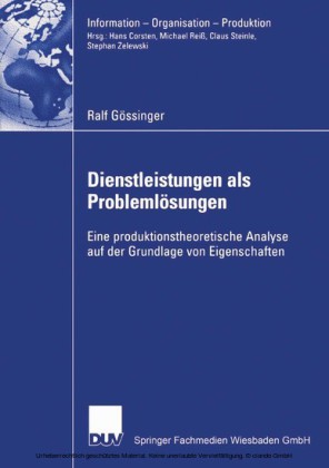 Dienstleistungen als Problemlösungen