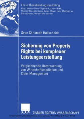 Sicherung von Property Rights bei komplexer Leistungserstellung