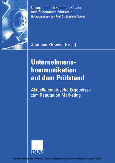 Unternehmenskommunikation auf dem Prüfstand main product photo