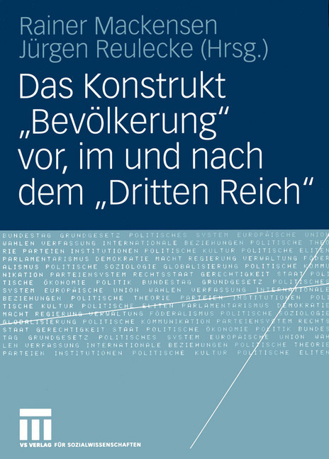 Das Konstrukt 'Bevölkerung' vor, im und nach dem 'Dritten Reich' main product photo