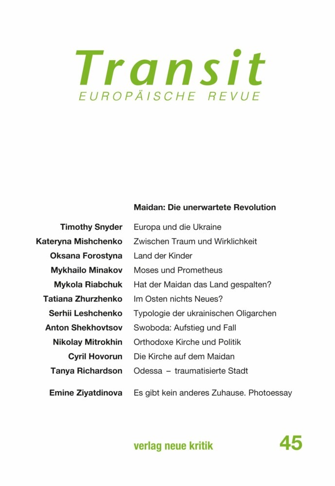 Transit 45. Europäische Revue main product photo