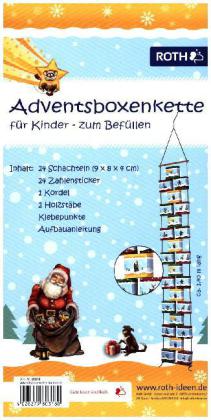 Adventsboxenkette zum Befüllen für Kinder