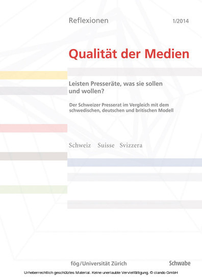 Leisten Presseräte, was sie sollen und wollen? main product photo