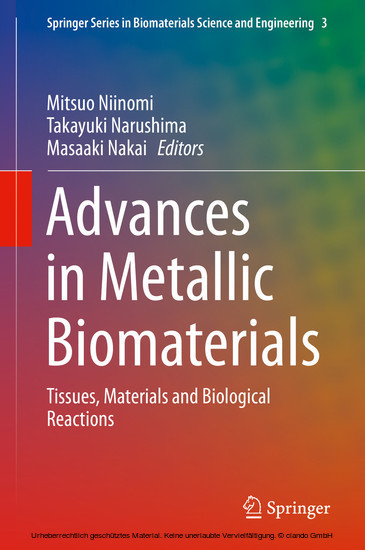 Advances in Metallic Biomaterials main product photo
