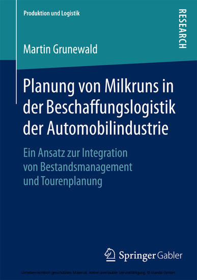 Planung von Milkruns in der Beschaffungslogistik der Automobilindustrie main product photo