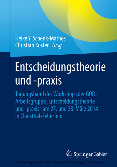 Entscheidungstheorie und -praxis main product photo
