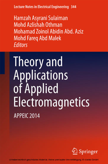 Theory and Applications of Applied Electromagnetics main product photo