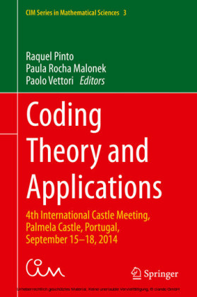 Coding Theory and Applications