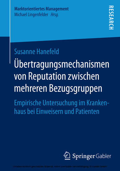 Übertragungsmechanismen von Reputation zwischen mehreren Bezugsgruppen main product photo