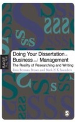 Doing Your Dissertation in Business and Management