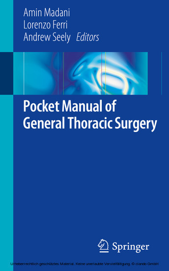Pocket Manual of General Thoracic Surgery main product photo