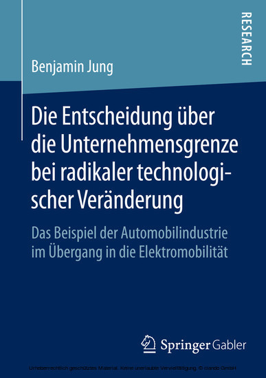 Die Entscheidung über die Unternehmensgrenze bei radikaler technologischer Veränderung main product photo