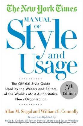 New York Times Manual of Style and Usage, 2015 Edition