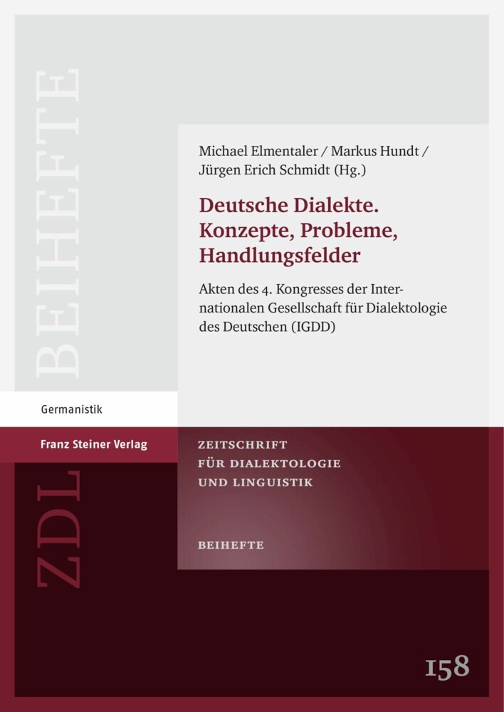 Deutsche Dialekte. Konzepte, Probleme, Handlungsfelder main product photo