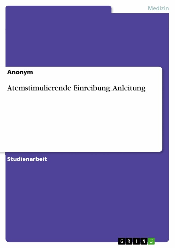 Atemstimulierende Einreibung. Anleitung main product photo