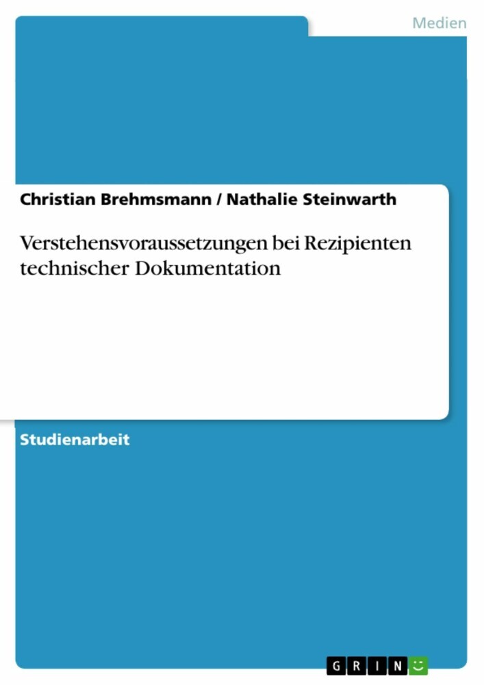 Verstehensvoraussetzungen bei Rezipienten technischer Dokumentation main product photo