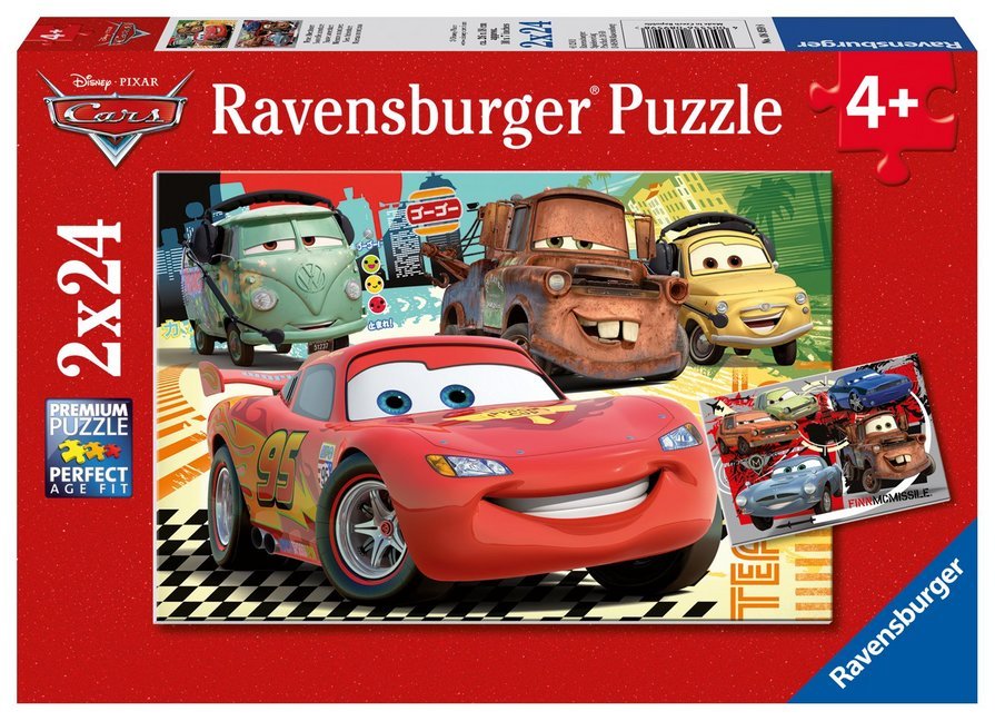 Ravensburger Kinderpuzzle - 08959 Neue Abenteuer - Puzzle für Kinder ab 4 Jahren, Disney Cars Puzzle mit 2x24 Teilen main product photo
