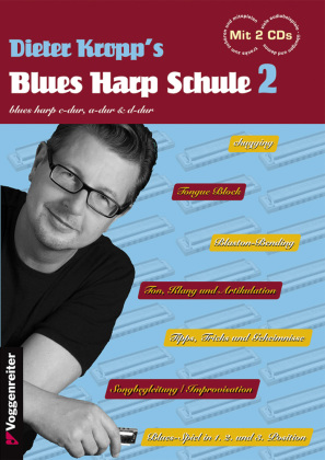 Dieter Kropp's Blues Harp Schule Bd. 2, m. 2 Audio-CD