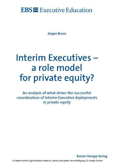 Interim Executives - a role model for private equity? main product photo