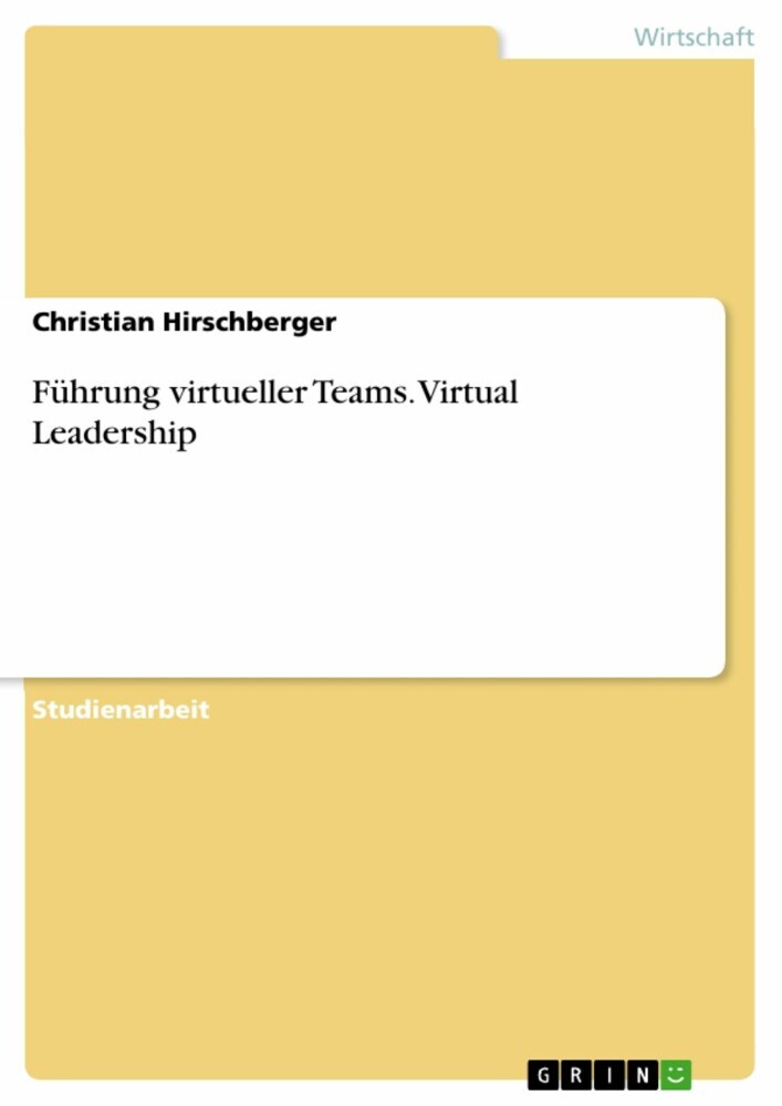 Führung virtueller Teams. Virtual Leadership main product photo