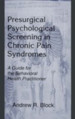 Presurgical Psychological Screening in Chronic Pain Syndromes main product photo