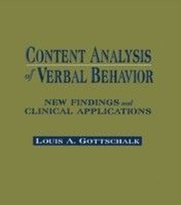Content Analysis of Verbal Behavior main product photo