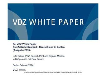 Der Zeitschriftenmarkt Deutschland in Zahlen (Ausgabe 2013)