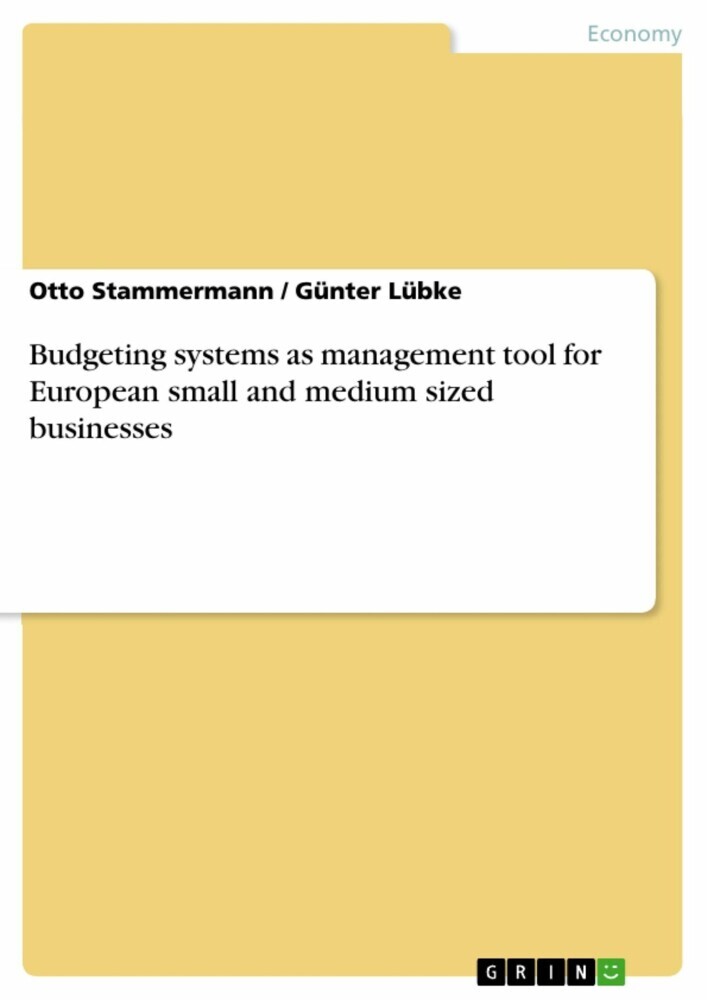 Budgeting systems as management tool for European small and medium sized businesses main product photo