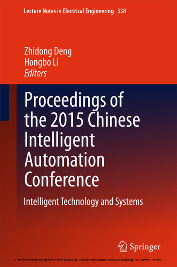 Proceedings of the 2015 Chinese Intelligent Automation Conference main product photo