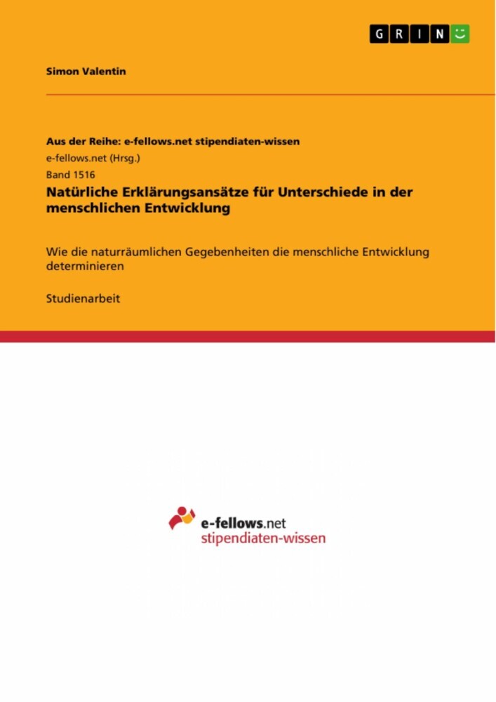 Natürliche Erklärungsansätze für Unterschiede in der menschlichen Entwicklung main product photo