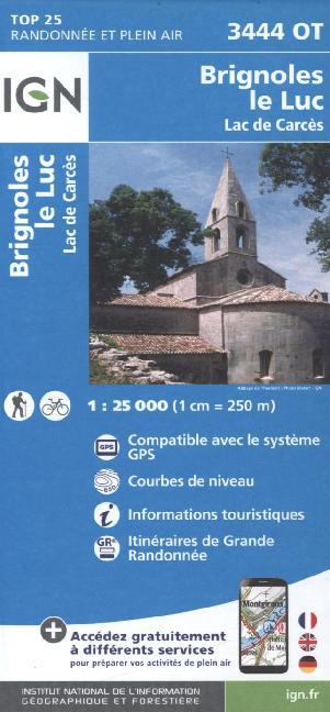IGN Karte, Serie Bleue Top 25 Brignoles le Luc main product photo