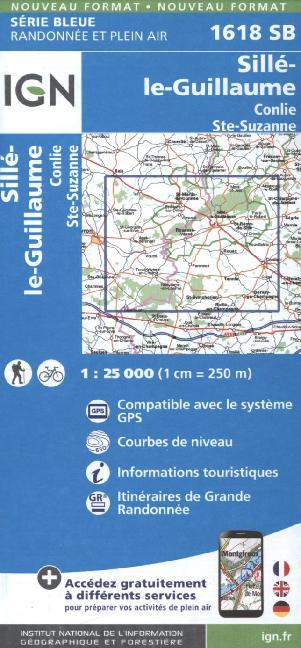 IGN Karte, Serie Bleue Top 25 Sillé l. Guillaume main product photo